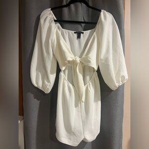 F21 White Romper - size small